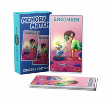 Load image into Gallery viewer, Memory Match Game: Careers Edition π¨πΎβπ³π©πΏββοΈπ¨πΌβπ¨π©πΎβππ¨πΏβπ«π§πΎβπ¬ (40 cards)